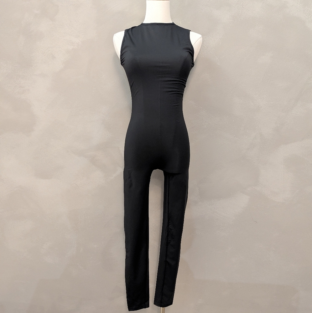 Lounge Black Sleeveless Cozy Jumpsuit
